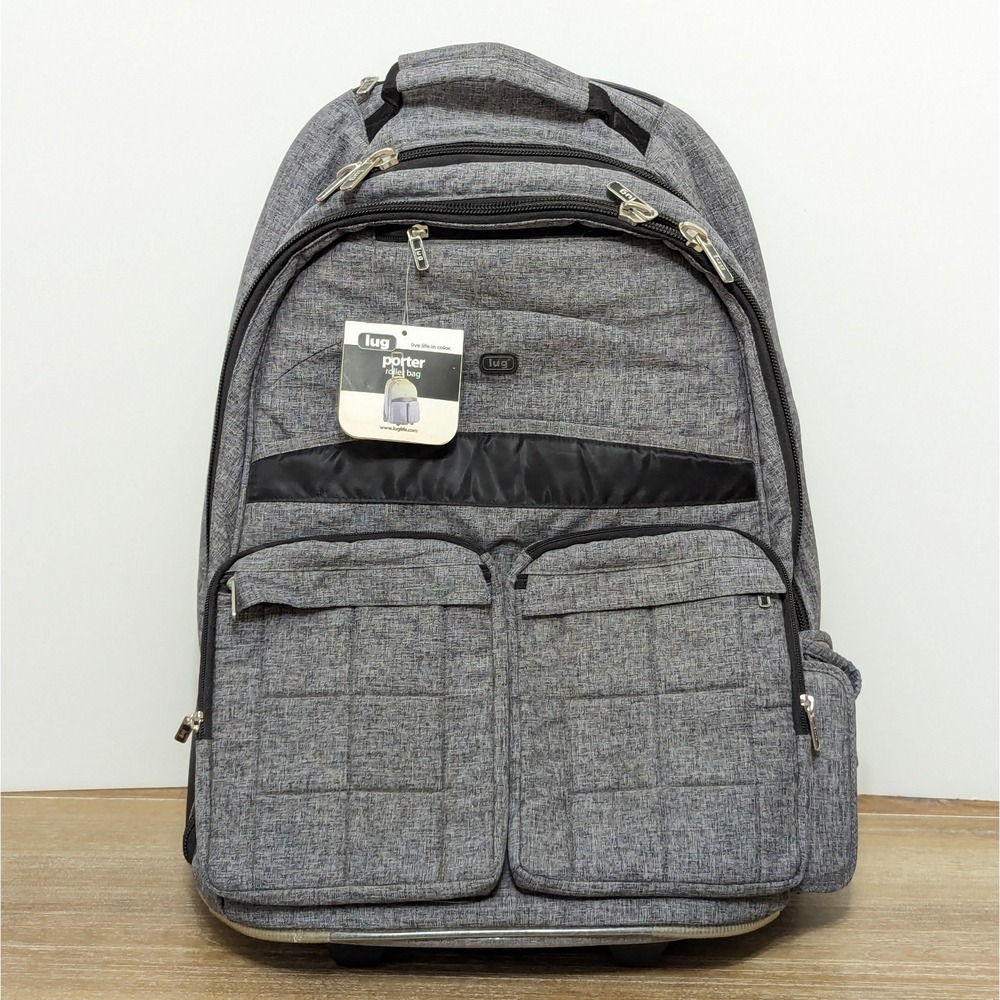 LUG Porter Wheelie Rolling Bag Travel Overnight Laptop Pockets New Old Stock